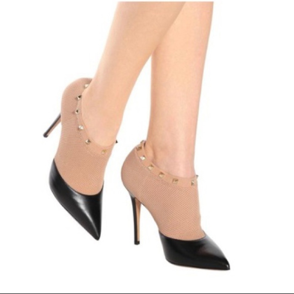 New Valentino Garavani Rockstud Knitted Booties - Picture 1 of 8
